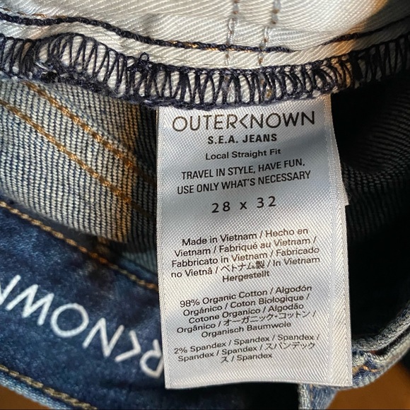 NWT Outerknown Local Straight Fit Jeans size 28 - Picture 8 of 10